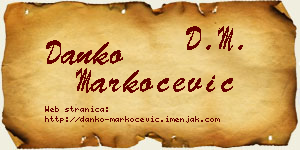 Danko Markočević vizit kartica